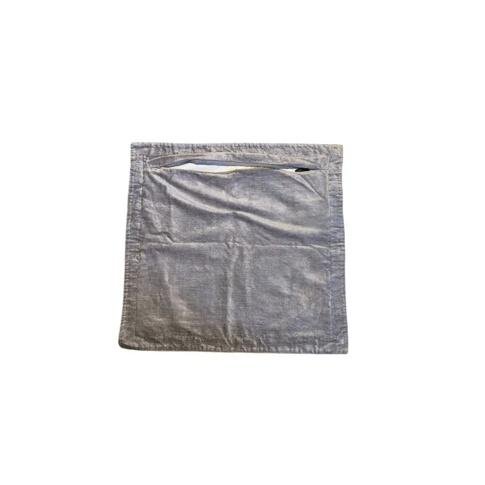 Villa Silver-Blue Luxury Velvet‎ Pillow Cover 20x20